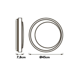 Plafón led inteligente Lutec Panter 40W RGB+CCT bluetooh