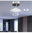 Downlight led inteligente Lutec Optima 7W RGB+CCT bluetooh blanco