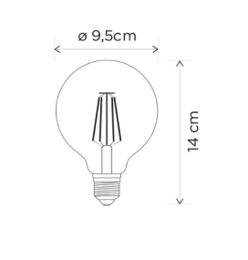 Bombilla led vintage inteligente Lutec G95 E27 7,5W