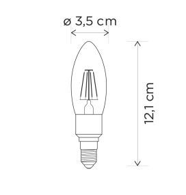Bombilla led vintage inteligente Lutec E14 5W