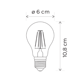 Bombilla led vintage inteligente Lutec E27 A60 5W