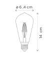 Bombilla led vintage inteligente Lutec ST64 E27 7,5W