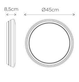 Plafón led inteligente Lutec Cepa 40W RGB+CCT bluetooh negro