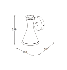 Aplique de Lutec Brund GU10 negro