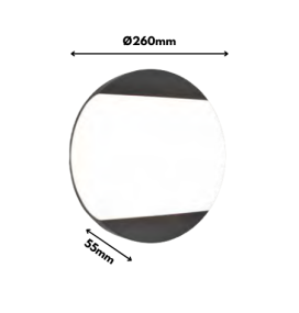 Aplique de techo o pared Lutec Sweep 23,5W antracita