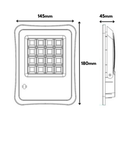 Foco led exterior 20W 12V/24V negro