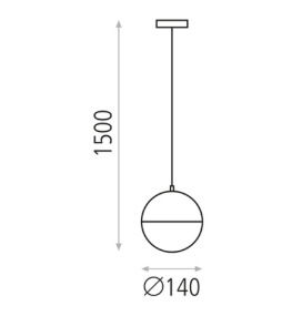 Lámpara led colgante ACB Shiru