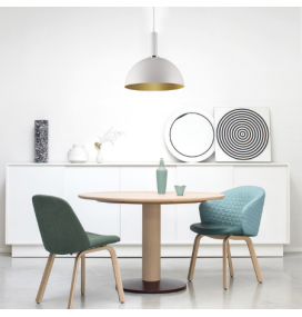 Lámpara led colgante ACB Tiga blanco y oro