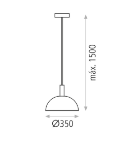Lámpara led colgante ACB Tiga blanco y oro