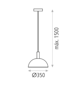 Lámpara led colgante ACB Tiga negro y oro
