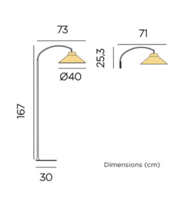 Lámpara de pie Newgarden Niza 165