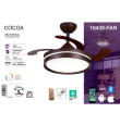 Ventilador led de techo Jueric Cocoa marrón