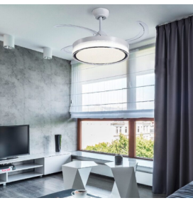 Ventilador led de techo Jueric Bari blanco