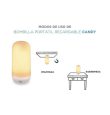Bombilla led portátil con efecto llama Newgarden Candy