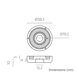 Macetero led colgante Newgarden Elba 39 redondo