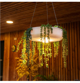 Macetero led colgante Newgarden Elba 39 redondo