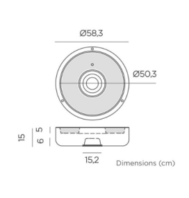 Macetero led colgante Newgarden Elba 59 redondo