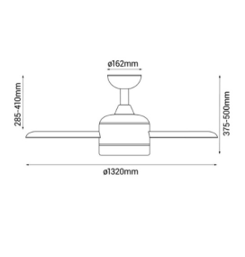 Ventilador de techo MIST de Sulion con nebulizador
