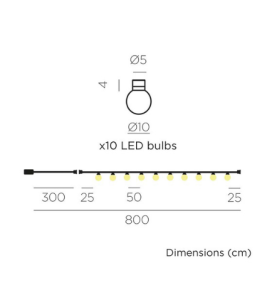 Guirnalda led solar Newgarden Bruna blanca batería recargable