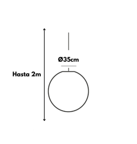 Lámpara led colgante Newgarden Pianeta cable Ø35cm