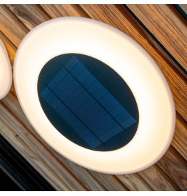 Aplique de pared led solar Newgarden Wally disk Ø27cm