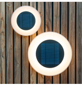 Aplique de pared led solar Newgarden Wally disk Ø27cm