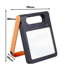 Lámpara led portátil solar Lutec Padlight con carga de móvil naranja