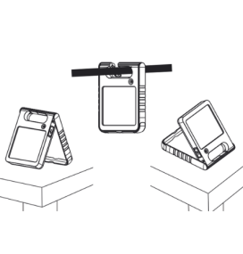 Lámpara led portátil solar Lutec Padlight con carga de móvil naranja