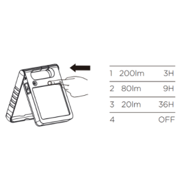 Lámpara led portátil solar Lutec Padlight con carga de móvil naranja