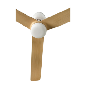 Ventilador led Faro Punt madera y blanco