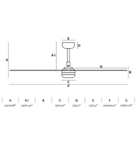 Ventilador led Faro Punt madera y blanco