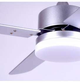 Ventilador led Kenia plata aspas reversibles