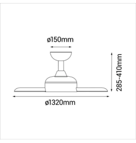 Ventilador de techo Sulion Nati sin luz blanco y madera