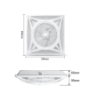 Ventilador de techo empotrable Panel 60x60 sin luz