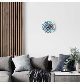 Plato decorativo para guirnaldas, lámparas y apliques azul