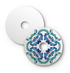 Plato decorativo para guirnaldas, lámparas y apliques azul