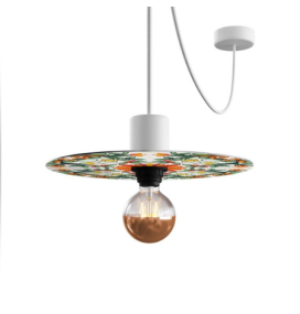 Plato decorativo para guirnaldas, lámparas y apliques rojo y verde