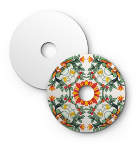 Plato decorativo para guirnaldas, lámparas y apliques rojo y verde