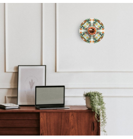 Plato decorativo para guirnaldas, lámparas y apliques rojo y verde