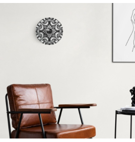 Plato decorativo para guirnaldas, lámparas y apliques negro