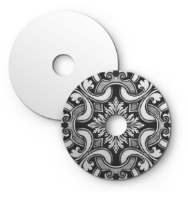 Plato decorativo para guirnaldas, lámparas y apliques negro