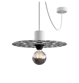 Plato decorativo para guirnaldas, lámparas y apliques negro