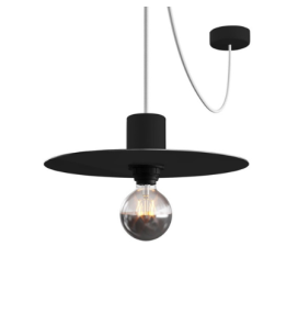 Plato decorativo para guirnaldas, lámparas y apliques negro Ø24cm