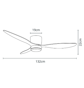 Ventilador led Nasim plata