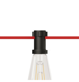 Portalámparas E27 para guirnalda con cable plano