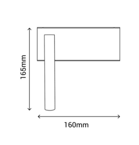 Aplique de pared led Sulion Clara negro