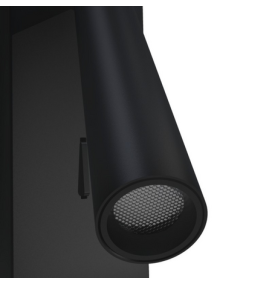 Aplique de pared led Sulion Clara negro