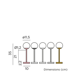 Lámpara led Newgarden Norai Slim 35 Brass