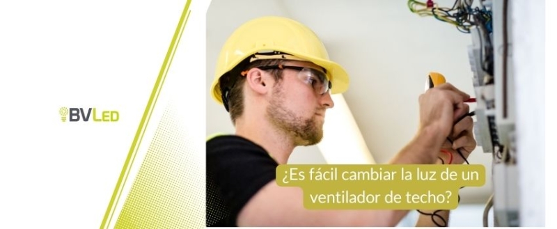 ¿Es fácil cambiar la luz de un ventilador de techo si se funde?